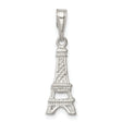 Sterling Silver Eiffel Tower Pendant Charm with Detailed Paris Landmark Design