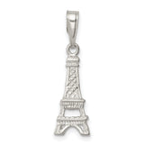Sterling Silver Eiffel Tower Pendant Charm with Detailed Paris Landmark Design