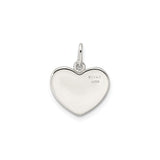Sterling Silver Heart Pendant with American Flag Enamel and Star Detail