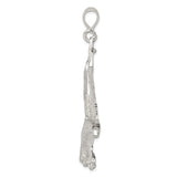 Sterling Silver Eagle Pendant with Flying Eagle and Outstretched Wings, Patriotic Symbolic Jewelry