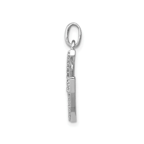 Sterling Silver Horseshoe Pendant with Cubic Zirconia, Lucky Charm Western Jewelry for Women