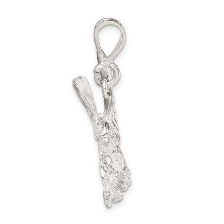 Sterling Silver Eagle Pendant with Detailed Flying Bird Design, Symbol of Freedom and Strength