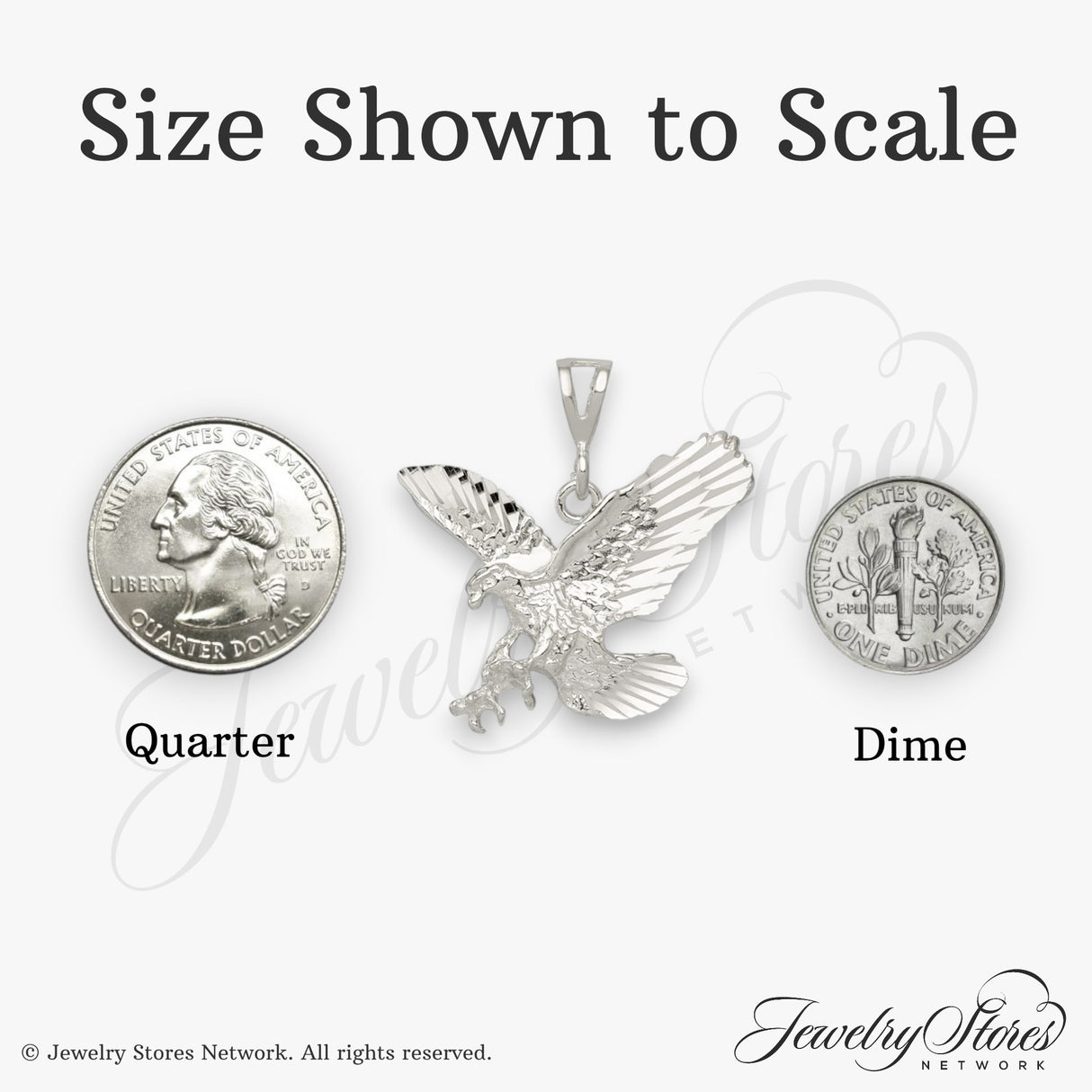 Sterling Silver Eagle Pendant with Detailed Flying Bird Design, Symbol of Freedom and Strength