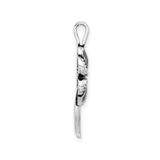 Sterling Silver Four-Leaf Clover Pendant, Textured Celtic Lucky Charm for Women and Unisex Wear