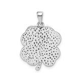 Sterling Silver Pendant with Four-Leaf Clover, Horseshoe, Evil Eye, Number Seven, Elephant Symbols