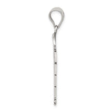 Sterling Silver Elephant Pendant with Vertical Row and Arched Frame, Tribal Totem Design