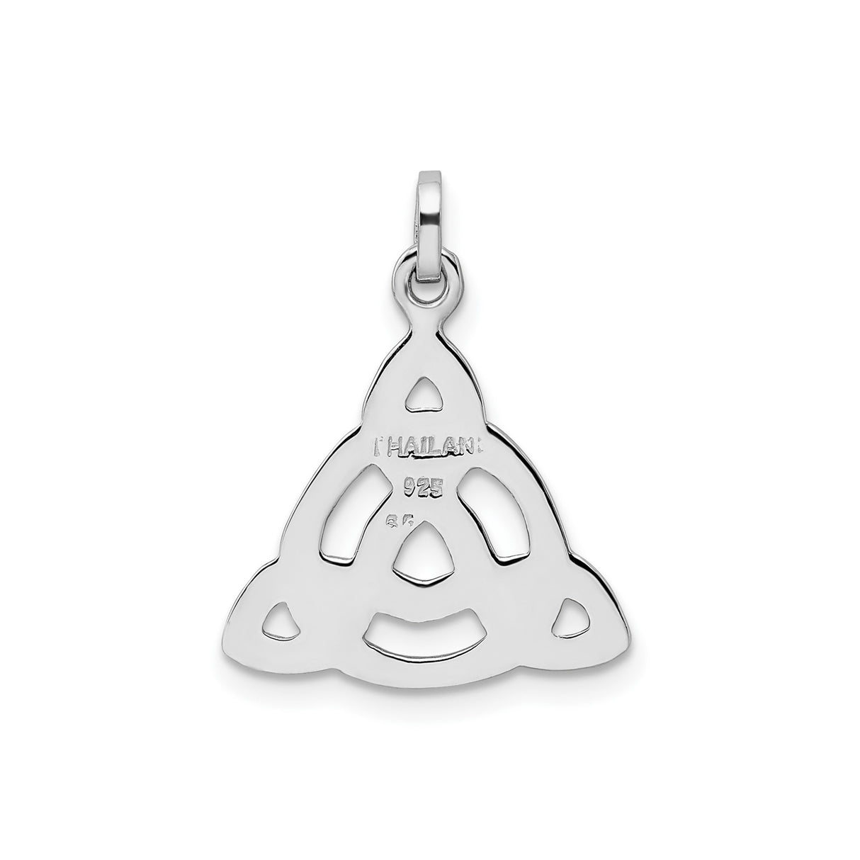 Sterling Silver Pendant with Celtic Knot and Triquetra Symbol, Spiritual Wiccan Jewelry
