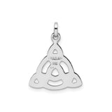 Sterling Silver Pendant with Celtic Knot and Triquetra Symbol, Spiritual Wiccan Jewelry
