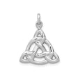 Sterling Silver Pendant with Celtic Knot and Triquetra Symbol, Spiritual Wiccan Jewelry