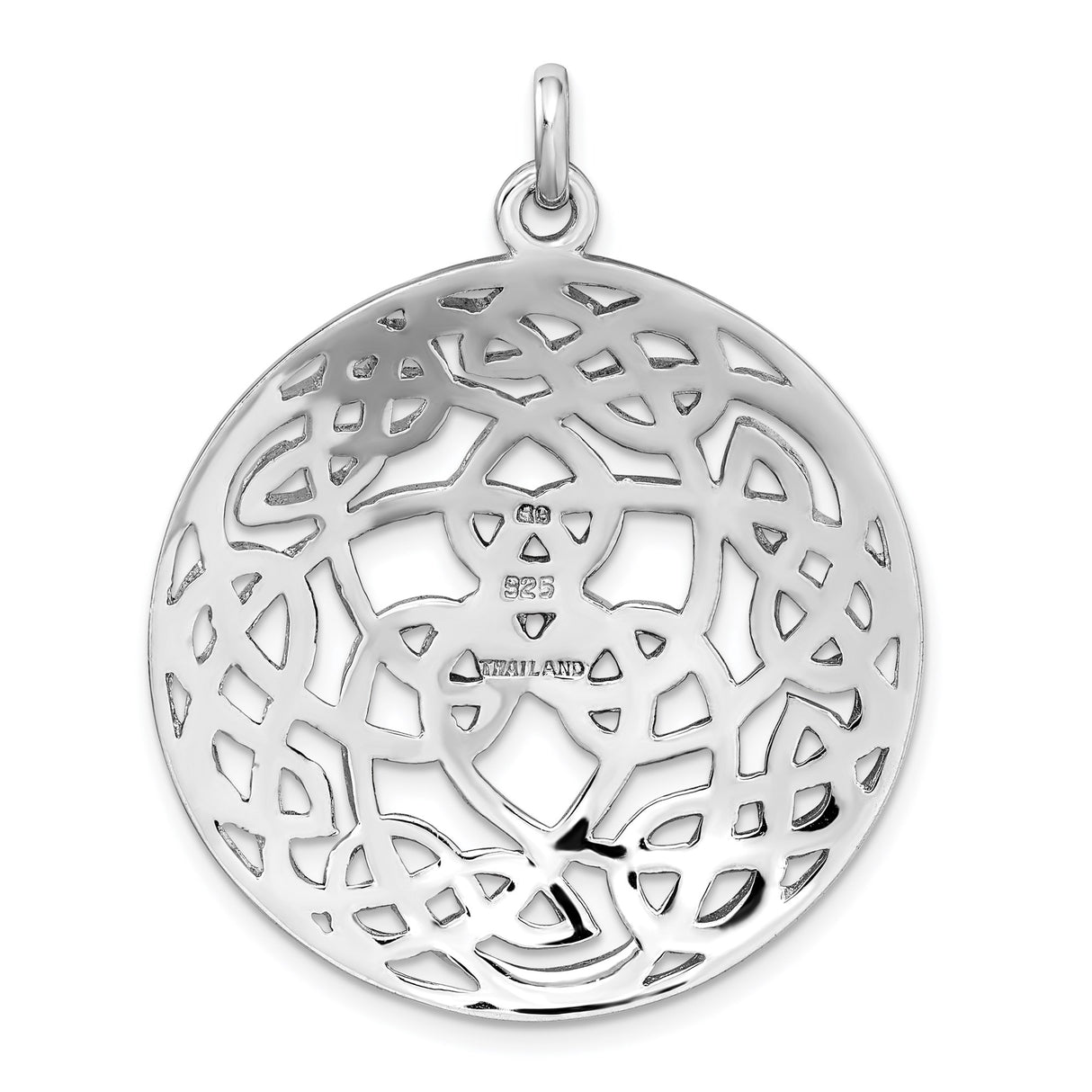 Sterling Silver Celtic Knot Pendant with Interwoven Design, Symbol of Eternity