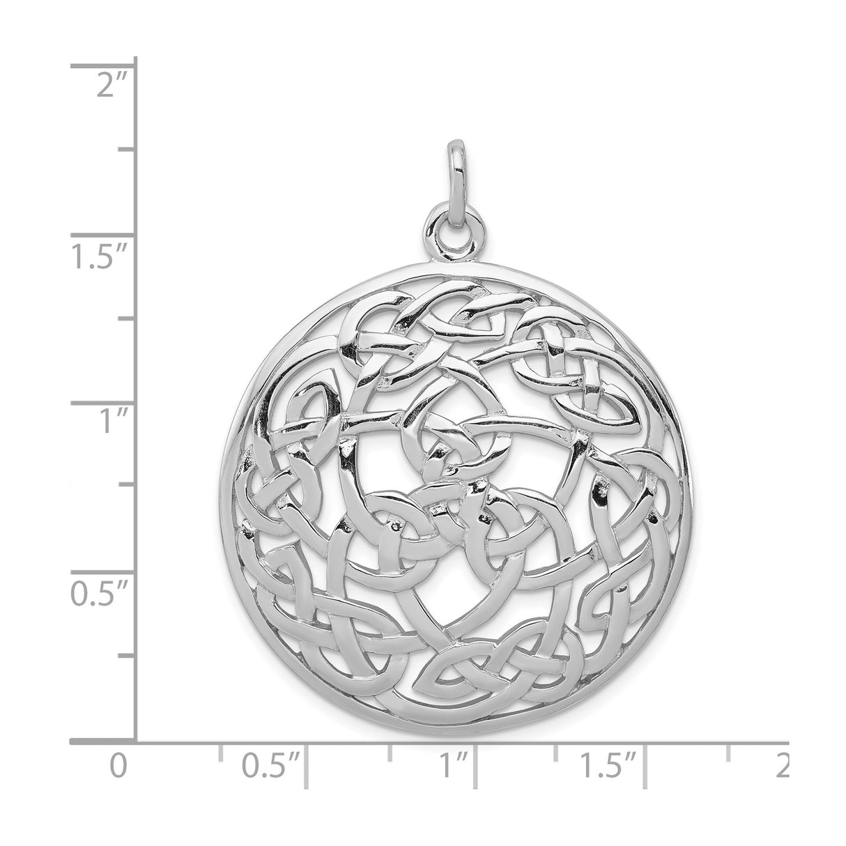 Sterling Silver Celtic Knot Pendant with Interwoven Design, Symbol of Eternity