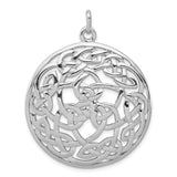 Sterling Silver Celtic Knot Pendant with Interwoven Design, Symbol of Eternity