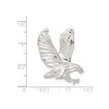 Sterling Silver Eagle Pendant, Soaring Eagle in Flight Design, Patriotic Military Theme