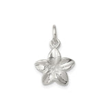 Sterling Silver Flower Pendant with Five-Petal Floral Design, Botanical Jewelry for Women