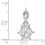 Polished Nautical Charm Pendant in Real 925 Sterling Silver