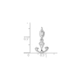 Sterling Silver Anchor Charm Pendant, Nautical Symbol of Strength and Stability, Unisex Jewelry