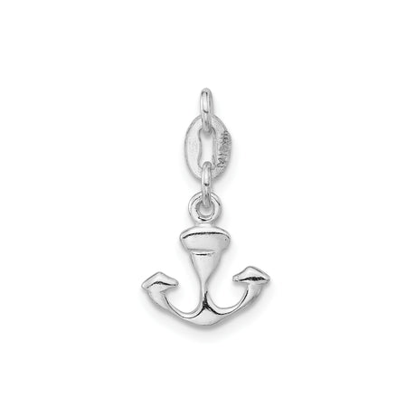 Sterling Silver Anchor Charm Pendant, Nautical Symbol of Strength and Stability, Unisex Jewelry