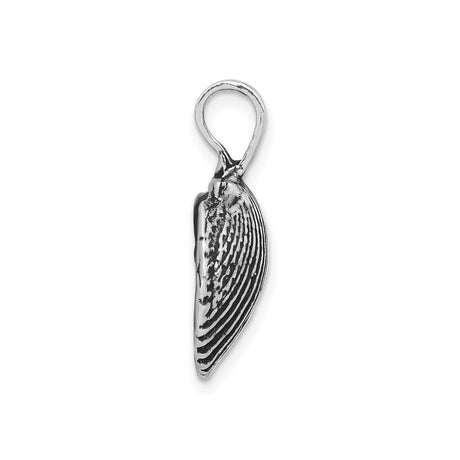Sterling Silver Scallop Shell Pendant, Camino Symbol Nautical Charm for Women or Unisex Wear