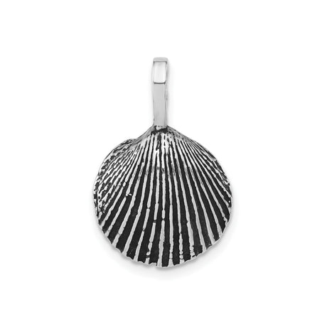Sterling Silver Scallop Shell Pendant, Camino Symbol Nautical Charm for Women or Unisex Wear