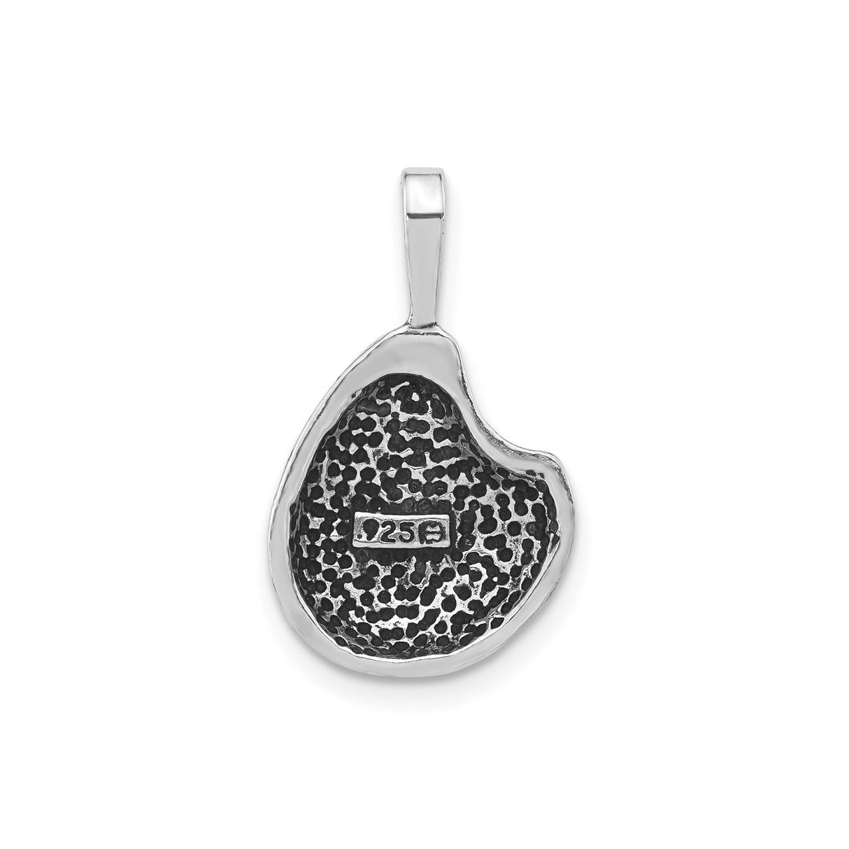 Sterling Silver Shell Pendant with Concentric Ridge Lines, Ocean Wave Coastal Design