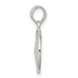 Sterling Silver Sand Dollar Pendant with Cutout Design and Floral Star Motif