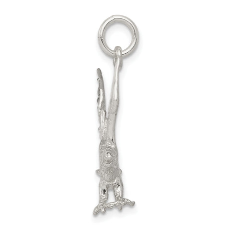Sterling Silver Eagle Pendant with Spread Wings, Symbol of Freedom and Strength