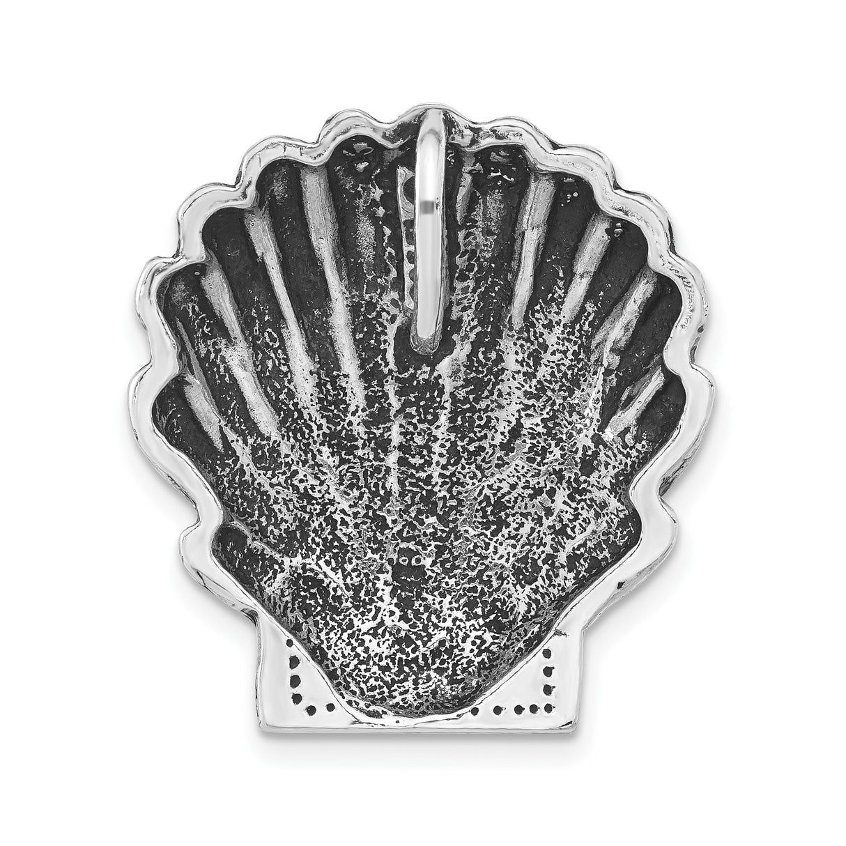 Sterling Silver Seashell Pendant with Scallop Shell Symbol, Camino de Santiago Charm