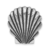 Sterling Silver Seashell Pendant with Scallop Shell Symbol, Camino de Santiago Charm
