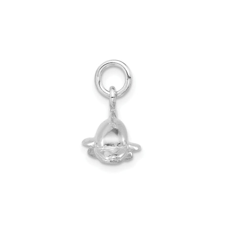 Sterling Silver Dolphin Pendant, 3D Reversible Ocean Animal Charm, Nautical Theme Jewelry