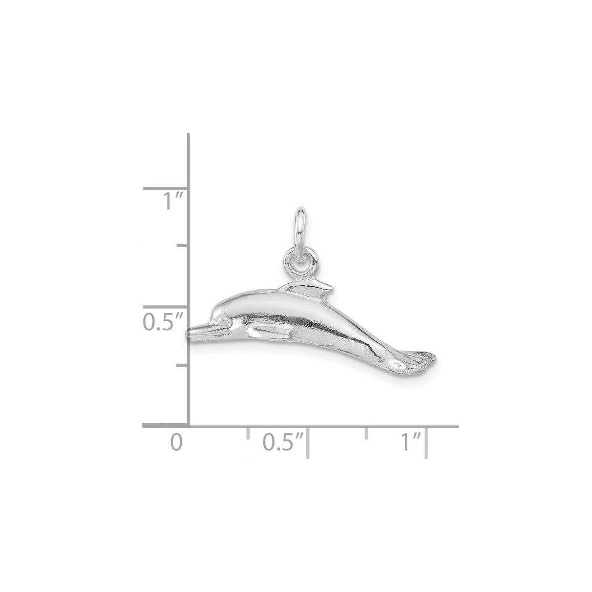Sterling Silver Dolphin Pendant, 3D Reversible Ocean Animal Charm, Nautical Theme Jewelry