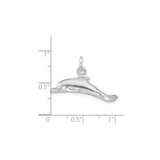 Sterling Silver Dolphin Pendant, 3D Reversible Ocean Animal Charm, Nautical Theme Jewelry