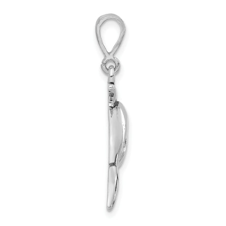 Sterling Silver Dolphin Pendant with Jumping Dolphin Design, Marine Life Jewelry for Women or Unisex