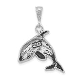 Sterling Silver Dolphin Pendant with Jumping Dolphin Design, Marine Life Jewelry for Women or Unisex