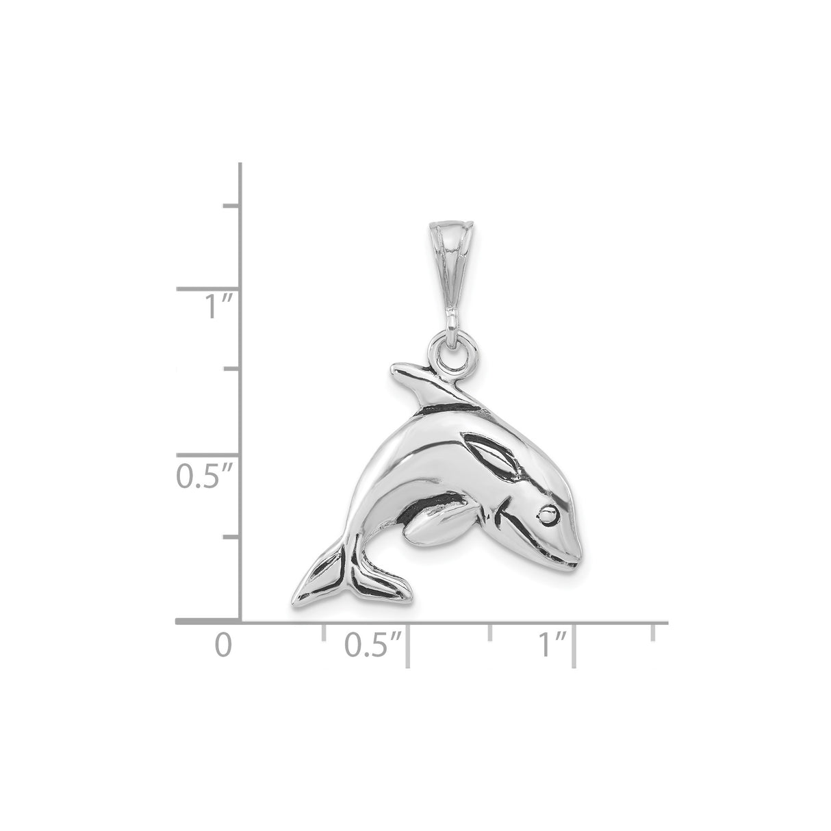 Sterling Silver Dolphin Pendant with Jumping Dolphin Design, Marine Life Jewelry for Women or Unisex