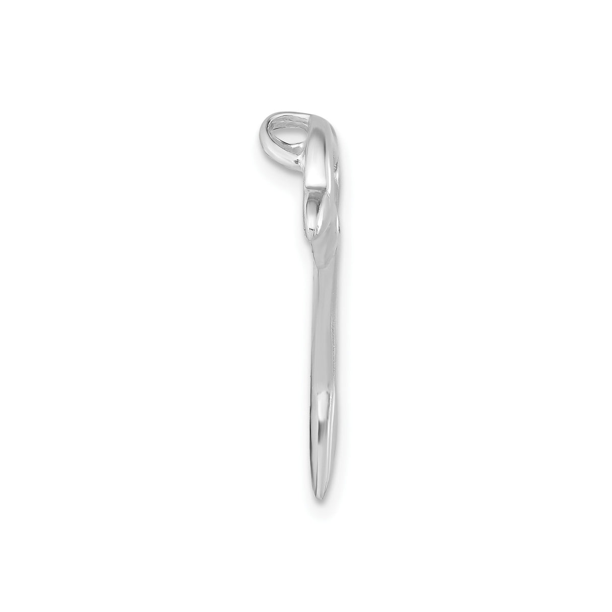 Sterling Silver Dolphin Pendant with Open Design, Nautical Theme for Women