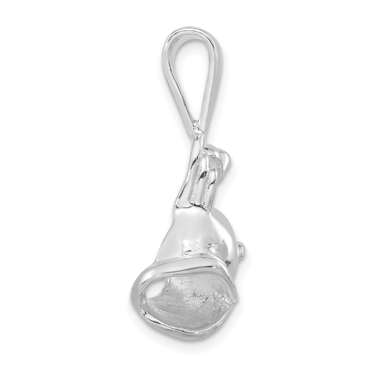 Sterling Silver Whale Pendant with Cutout Design, Nature-Inspired Ocean Jewelry