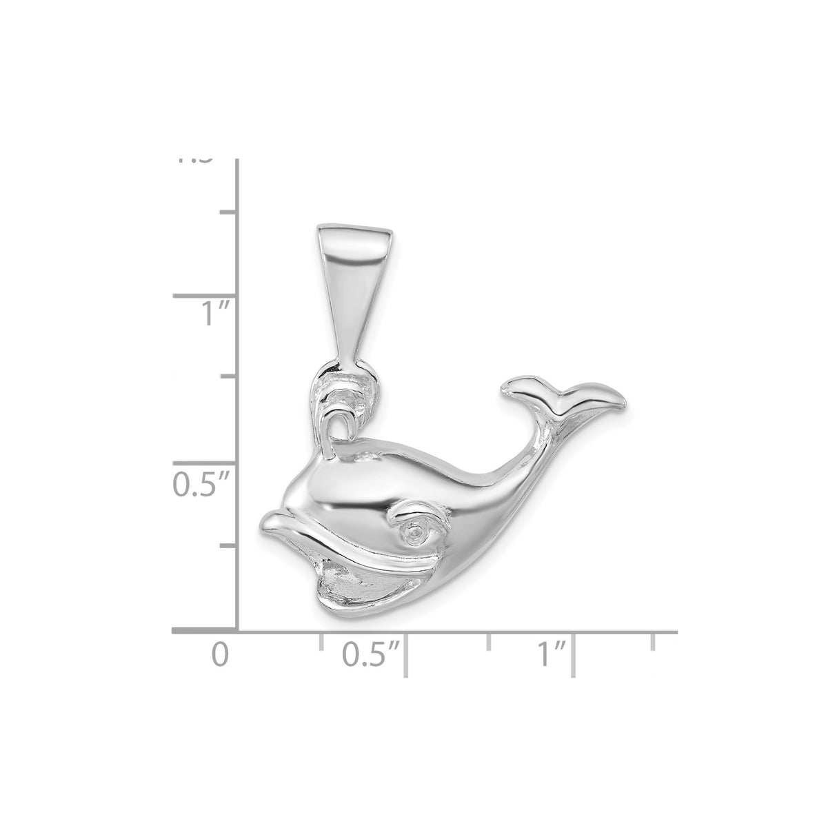 Sterling Silver Whale Pendant with Cutout Design, Nature-Inspired Ocean Jewelry