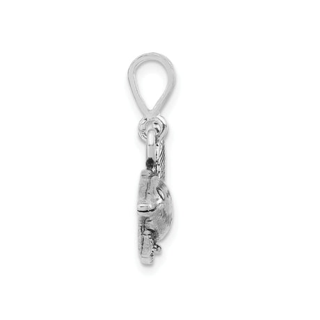 Sterling Silver Marlin Fish Pendant, Detailed Swordfish Nautical Charm for Men or Unisex Wear
