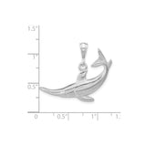 Sterling Silver Dolphin Pendant with Jumping Dolphin Design, Ocean Theme Jewelry for Women or Unisex