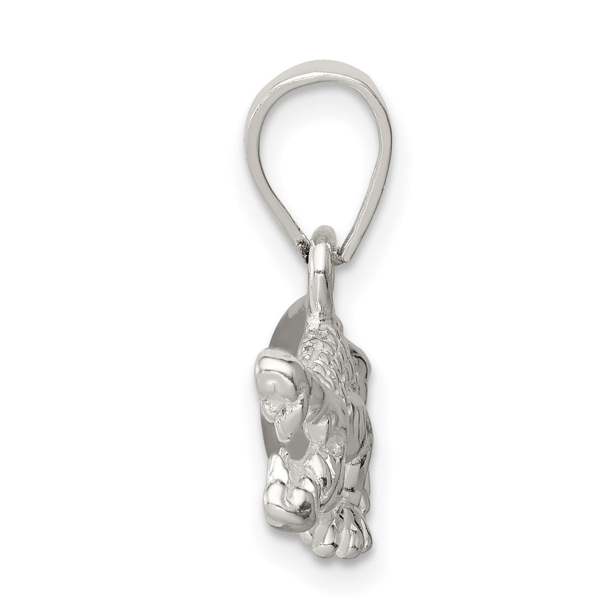 Sterling Silver Alligator Pendant with Open Jaw Detail, Wildlife Totem Symbol for Men or Unisex