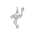 Sterling Silver Flamingo Pendant, Detailed Tropical Bird Design, Nature-Inspired Jewelry