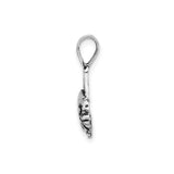 Sterling Silver Tropical Fish Pendant with Textured Ocean Design, Unisex Marine Charm