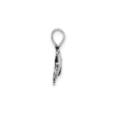 Sterling Silver Fish Pendant, Stylized Tropical Design, Ocean Inspired Spiritual Jewelry