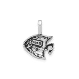 Sterling Silver Fish Pendant, Stylized Tropical Design, Ocean Inspired Spiritual Jewelry