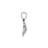 Sterling Silver Fish Pendant with Textured Etched Design, Nautical Coastal Style for Women