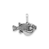 Sterling Silver Ichthys Pendant, Christian Fish Symbol, Minimal Religious Design for Women or Unisex Wear