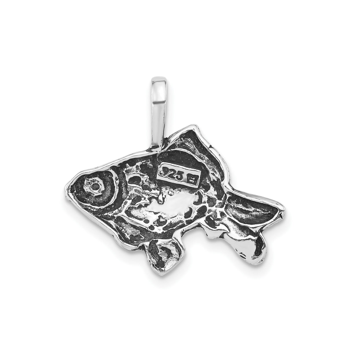 Sterling Silver Fish Pendant with Detailed Scales and Fins, Christian Ichthys Symbol Jewelry