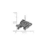 Sterling Silver Fish Pendant with Detailed Scales and Fins, Christian Ichthys Symbol Jewelry