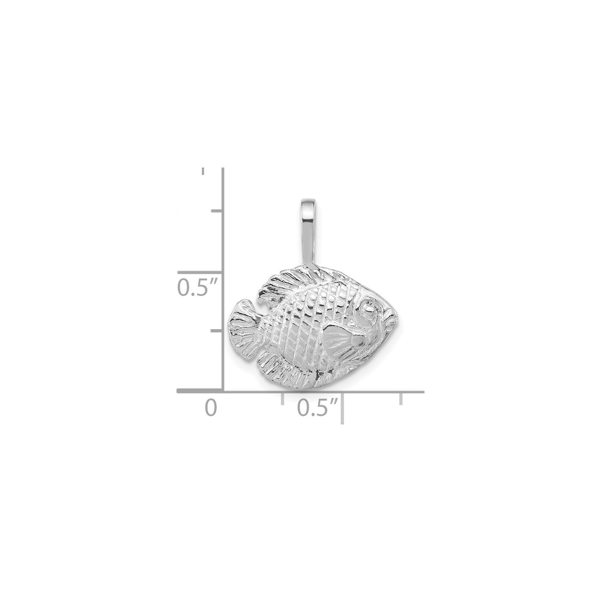 Sterling Silver Fish Pendant with Detailed Scales and Fins, Symbolic Ocean Theme Jewelry