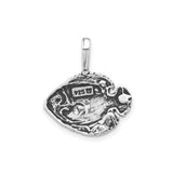 Sterling Silver Fish Pendant with Detailed Scales and Nautical Christian Theme